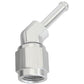Aeroflow AF412-04S  45Â° Hose Barb 3/16" to -4AN Silver Finish