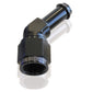 Aeroflow AF412-06-05BLK Female -6AN 45Deg to 5/16" Barb Black Swivel Nut