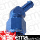 Aeroflow AF412-08-06 Female -8AN 45Deg to 3/8" Barb Blue Swivel Nut