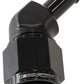 Aeroflow AF412-08-06BLK Female -8AN 45Deg to 3/8" Barb Black Swivel Nut