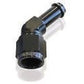 Aeroflow AF412-08BLK Female -8AN 45Deg to 1/2" Barb Black Swivel Nut