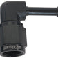 Aeroflow AF413-04BLK 90Â° Hose Barb 3/16" to -4AN Black Finish