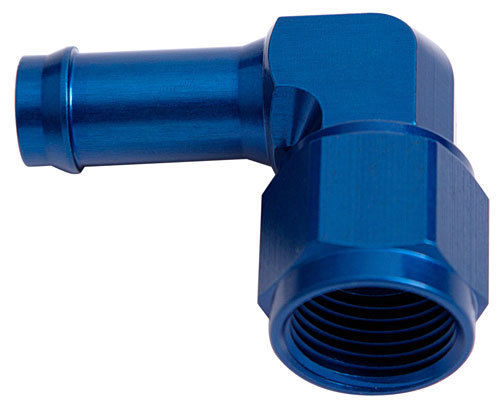 Aeroflow AF413-06-05 Female -6AN 90Deg to 5/16" Barb Blue Swivel Nut