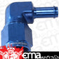 Aeroflow AF413-08-06 Female -8AN 90Deg to 3/8" Barb Blue Swivel Nut
