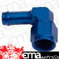 Aeroflow AF413-08 Female -8AN 90Deg to 1/2" Barb Blue Swivel Nut