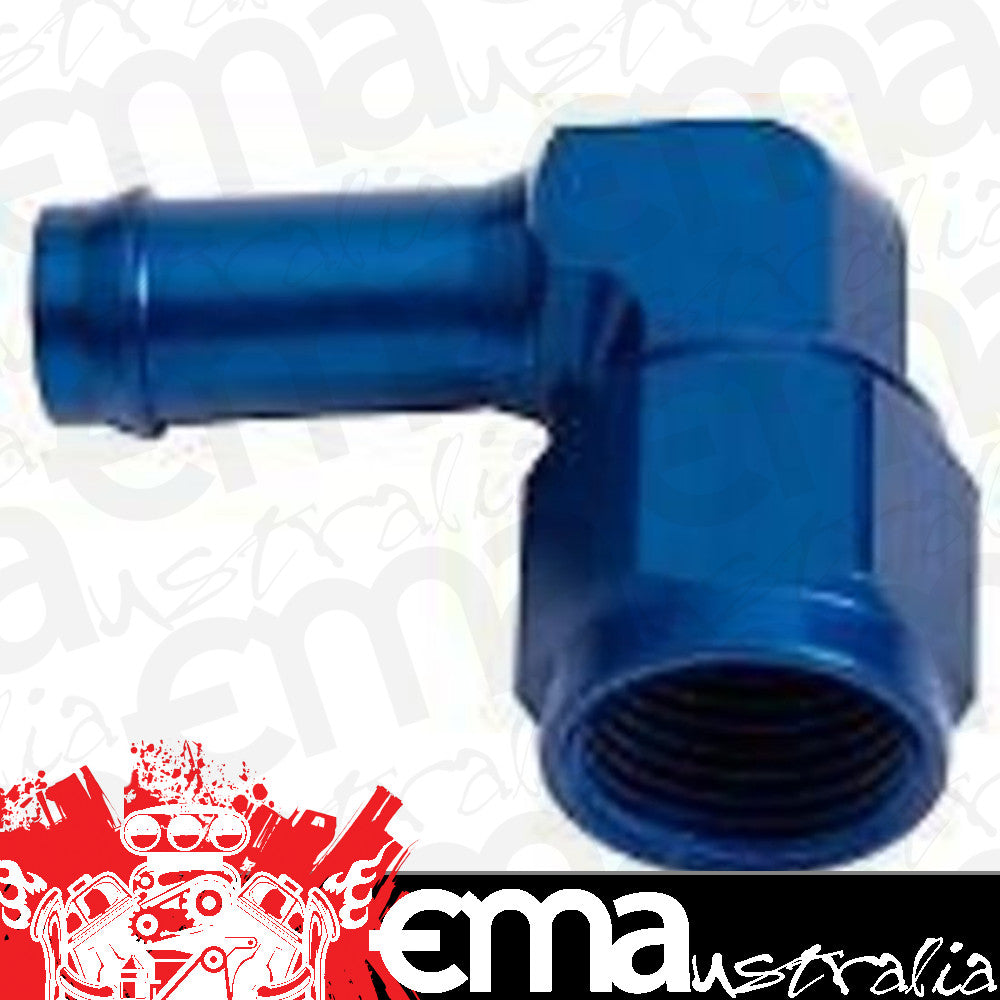 Aeroflow AF413-08 Female -8AN 90Deg to 1/2" Barb Blue Swivel Nut