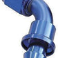 Aeroflow AF418-04 60 Deg Push Lock End -4AN Blue No Clamp Required <15Psi