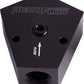 Aeroflow AF451-08BLK Fuel Block 3/8 - 3/8 In - Out Black 1/8" NPT Port