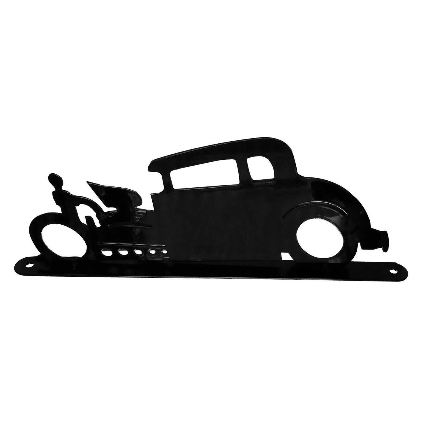 HotRod Hardware SNW-9702 Genuine HotRod Mailbox Topper Steel Black 12" Long