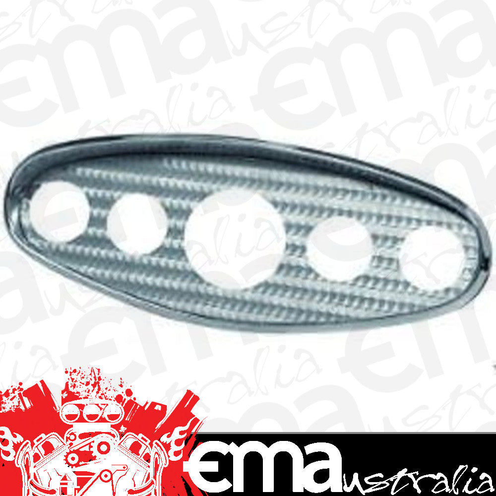 So-Cal Speed Shop SO001-60700 Polished Instrument Panel 1x3-3/8" 4x2" Holes
