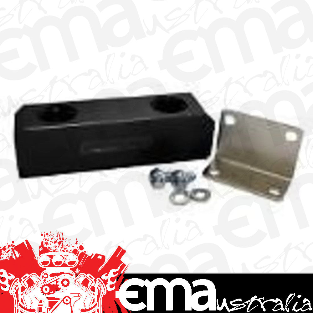 Aeroflow AF452-08BLK Fuel Block Log Type -8ORB Black 2 x-8 Side 2x -8 Top