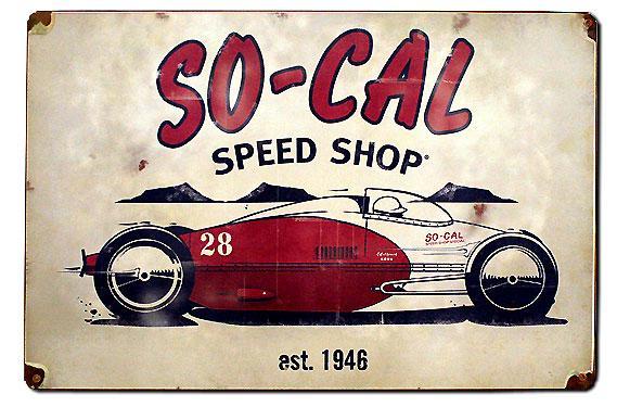 So-Cal Speed Shop SO001-93189 Belly Tank Sign 17.5" x 11.5"