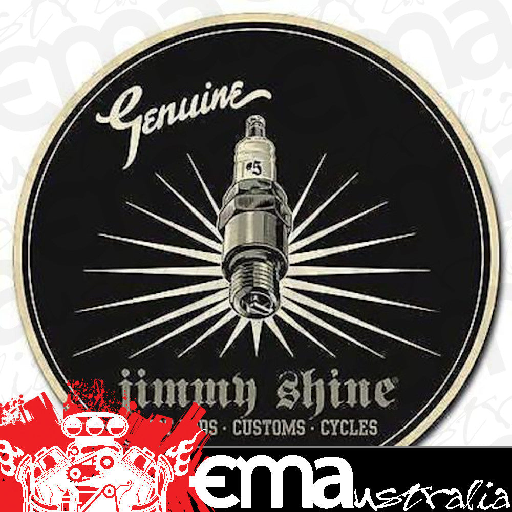 So-Cal Speed Shop SO001-93199 Speedshop Genuine Jimmy Shine Spark Plug Tin Sign 14" Dia.