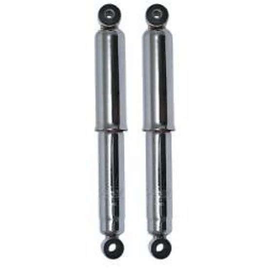 Early Ford Covered Steel Speed Shocks Chrome 9-1/4" 14-1/4" SO-CAL Speed Shop SO60682Q5
