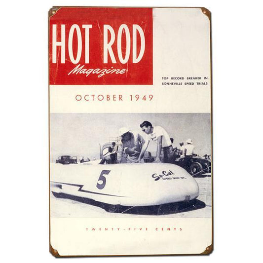 So-Cal Speed Shop SOC-93211 Streamliner Hot Rod Magazine Tin Sign 11.5" x 17.5"
