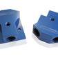 Aeroflow AF453-08 Billet Y-Block 3x -8 ORB Port Sblue with Mounting Pad