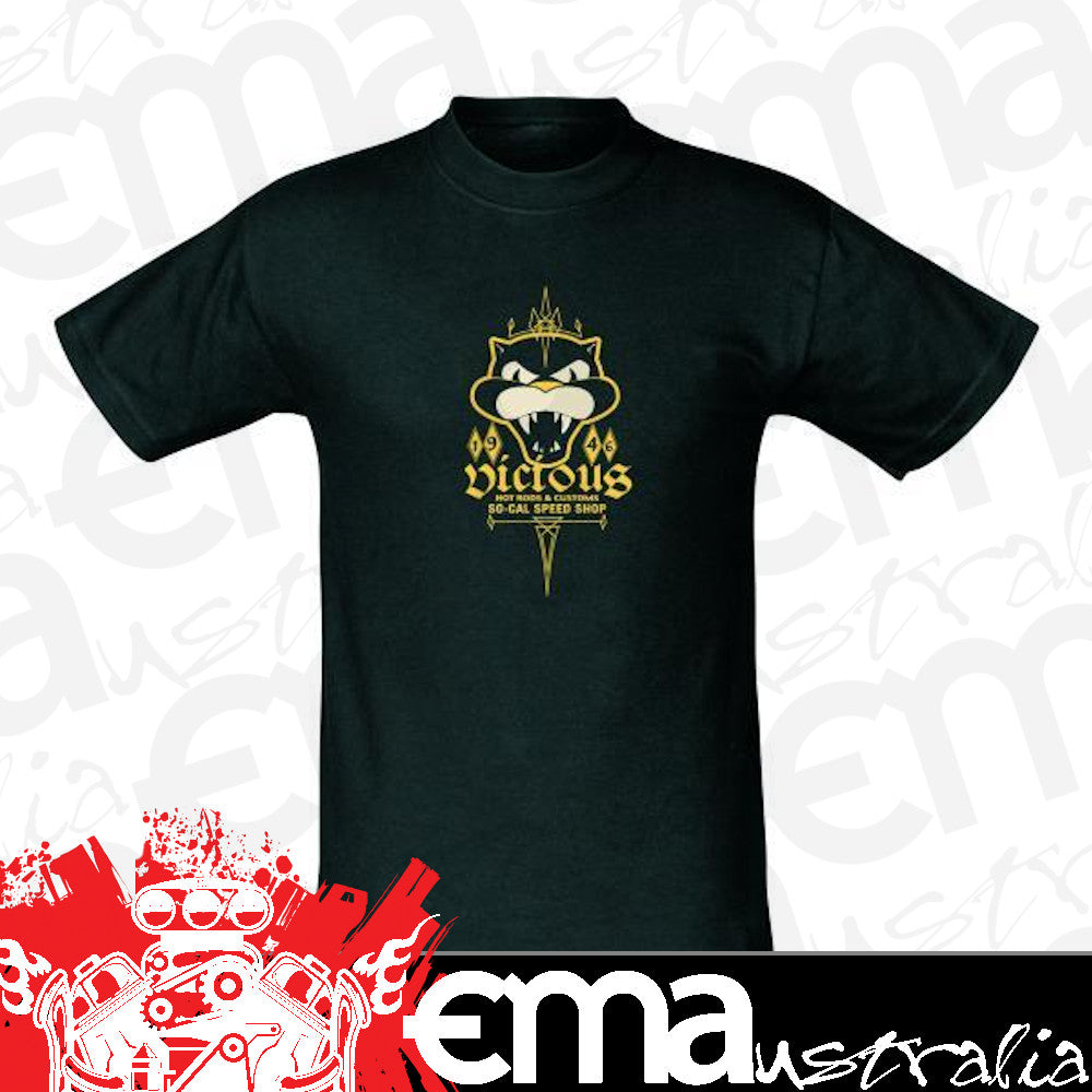 So-Cal Speed Shop SOSSM-1002TC10L Vicious Hot Rods T-Shirt Large