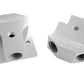 Aeroflow AF453-10-08S Billet Y-Block 2 x -8 1 x -10ORB Silver with Mounting Pad