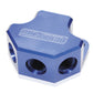 Aeroflow AF454-10-08 Y Block 4 Port Distribution Blue 3x -8ORB 1x -10ORB Inlet