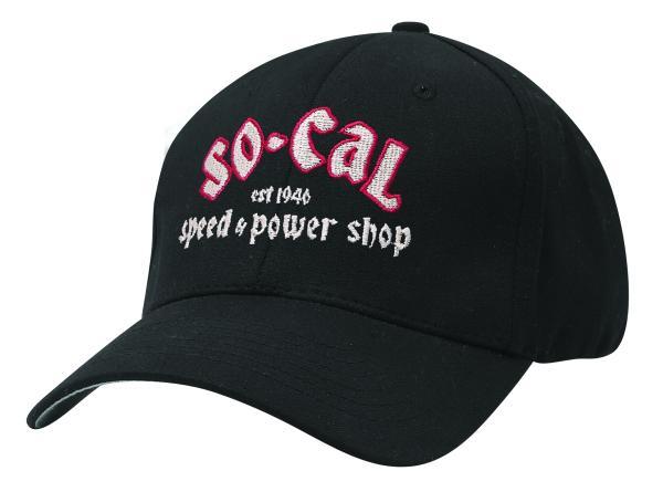 So-Cal Speed Shop SOSSM-6002HC10L Tank Script Hat Flexfit Black Large/x Large