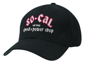 So-Cal Speed Shop SOSSM-6002HC10L Tank Script Hat Flexfit Black Large/x Large