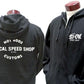 So-Cal Speed Shop SOSSM-7009SC10L Vintage Zip-Up Hoodie Black Large