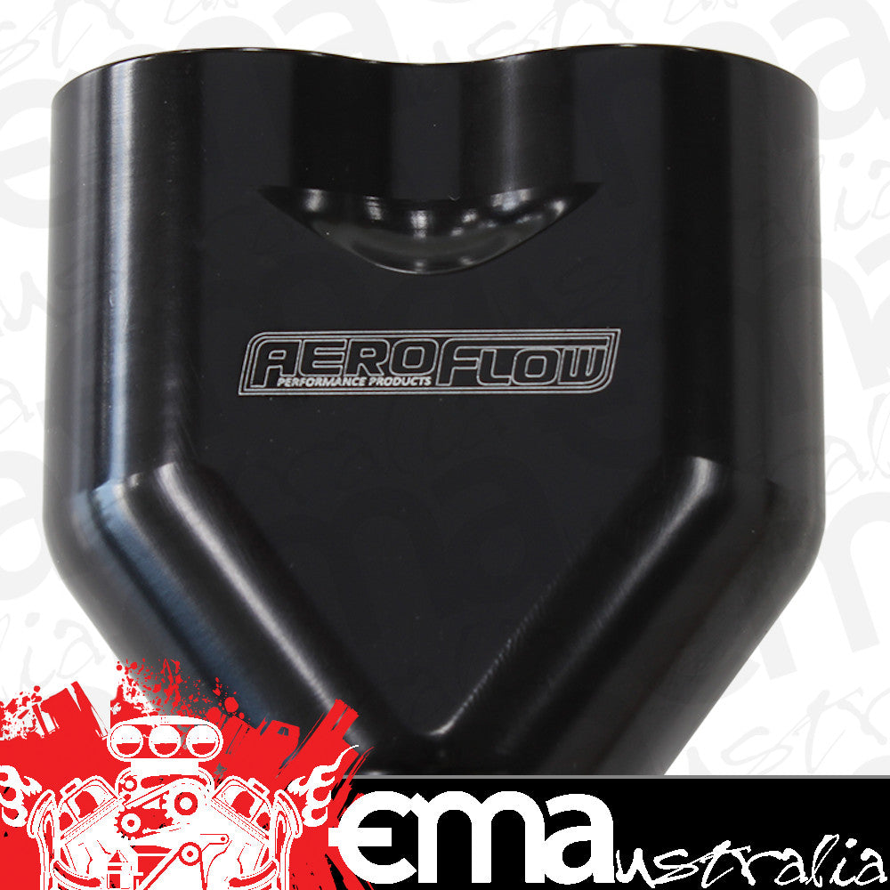 Aeroflow AF455-10-08BLK Aeroflow -10AN to 2x-8AN Female ORB Y Block Black AF455-10-08Blk