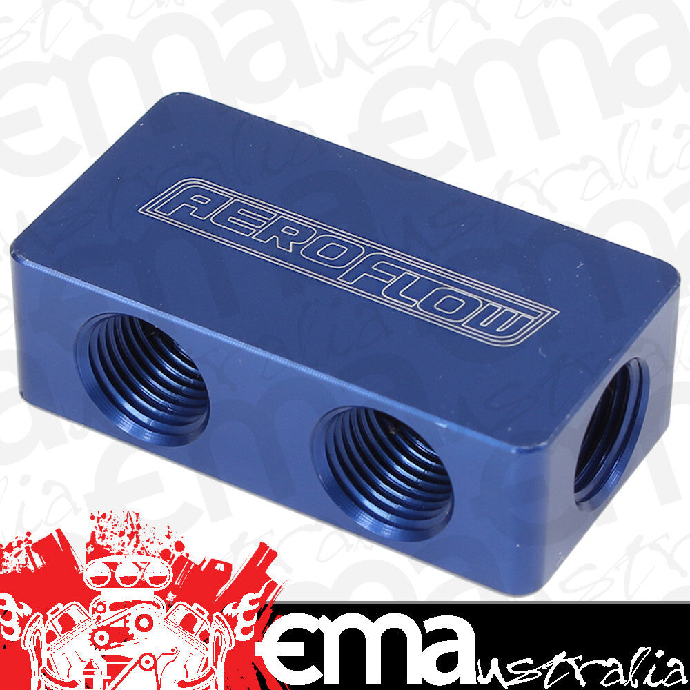 Aeroflow AF456-02-04 Compact Distribution Block 2 In 4 Out All Port S 1/8" NPT