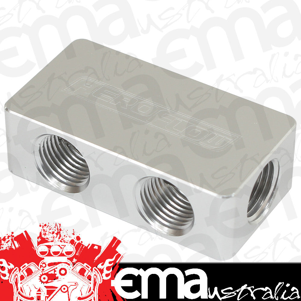 Aeroflow AF456-02-04S Compact Distribution Block 2 In 4 Out All Port S 1/8" NPT