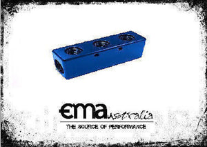 Aeroflow AF456-08-06 3x -6ORB 2x -8ORB Distribution Block Blue Compact Style