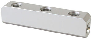 Aeroflow AF456-08-06S 3x -6ORB 2x -8ORB Distribution Block Silver Compact Style