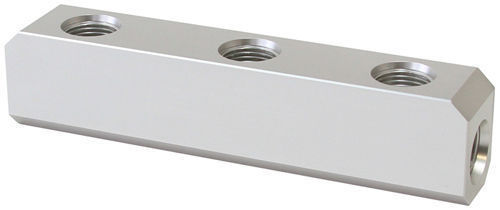 Aeroflow Performance Products AF457-10S Fuel Block Log Type -10ORB Silver 2 x-10 Side 2x -10 Top