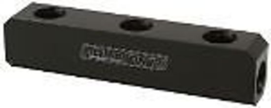 Aeroflow AF457-12BLK Fuel Block Log Type -12ORB Black 2 x-12 Side 2x -12 Top