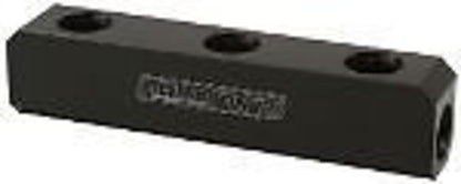 Aeroflow Performance Products AF457-12BLK Fuel Block Log Type -12ORB Black 2 x-12 Side 2x -12 Top