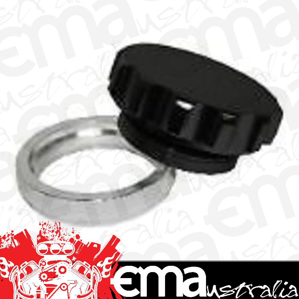 Aeroflow AF460-16BLK 1" Alum Weld Bung & Cap Black Anodised Cap