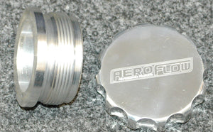 Aeroflow AF460-16P 1" Alum Weld Bung & Cap Polished Alloy Finish