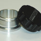 Aeroflow AF460-24BLK 1.5" Alum Weld Bung & Cap Raw Weld On / Black Cap