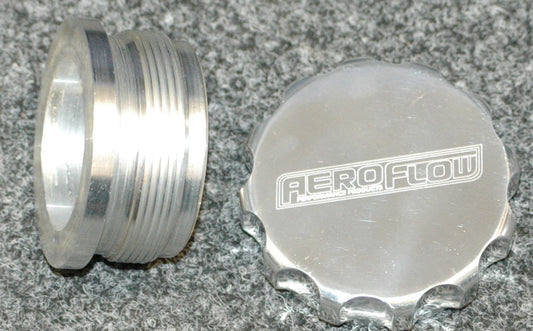 Aeroflow AF460-24P 1.5" Alum Weld Bung & Cap Raw Weld On / Polished Cap