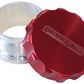 Aeroflow AF460-40R 2-1/2" Alum Weld Bung & Cap Raw Weld On / Red Cap