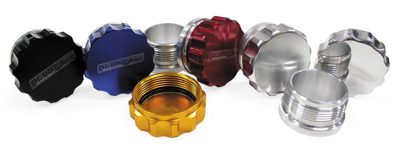 Aeroflow AF460-48R 3" Alum Weld Bung & Cap Raw Weld On / Red Cap