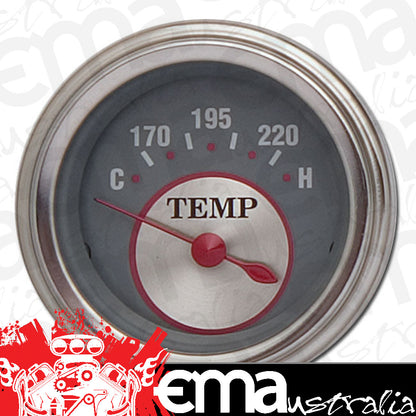 Classic Instruments SS26SLF Silver - Water Temp Gauge 2-1/6"