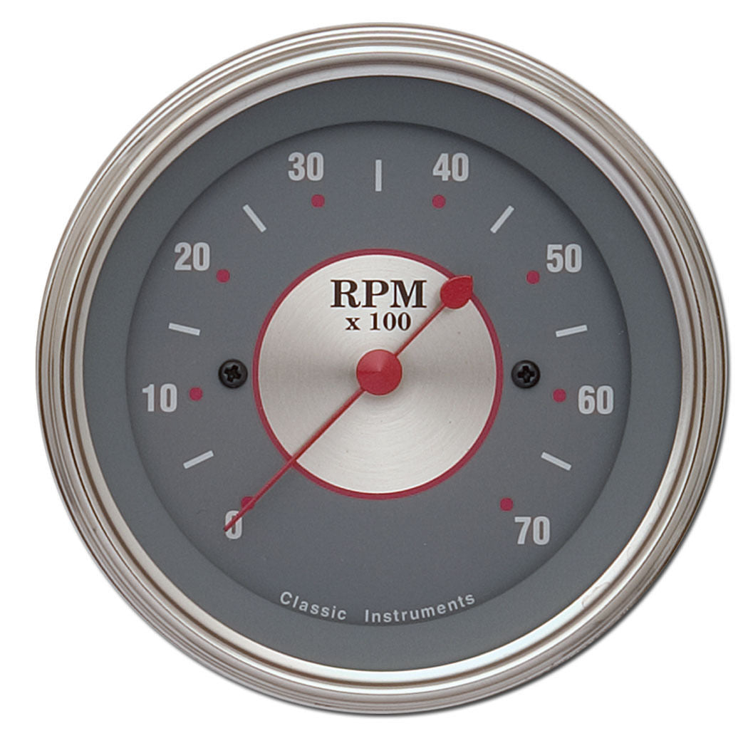 Classic Instruments SS70SLF Silver 3-3/8" Tachometer 7K RPM