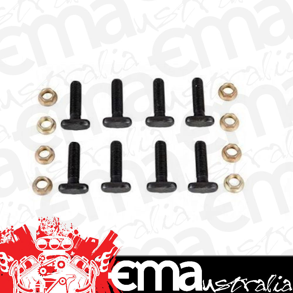 Strange STB1300HSTKIT Strange 3/8"-24 Axle Retainer T-Bolt & Nut Kit (Set of 8)