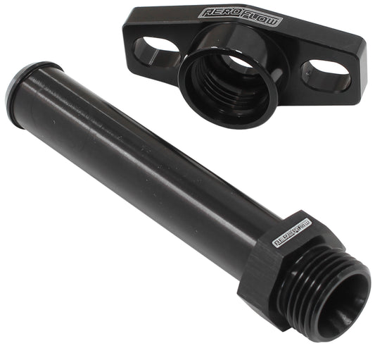Turbo Drain Adapter (With 100mm x 16mm Barb, 38-44mm Hole Centres. Black Finish.)