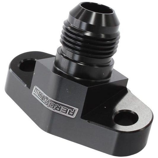 Aeroflow AF463-18 20Â° Turbo Drain Adapter -10AN 50.8mm Center with O-Ring Seal