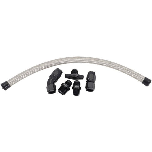 Aeroflow AF463-23 Turbo Oil Drain Kit Suit for Nissan RB,SR,CA engines with Aftermarket High Mount Turbo