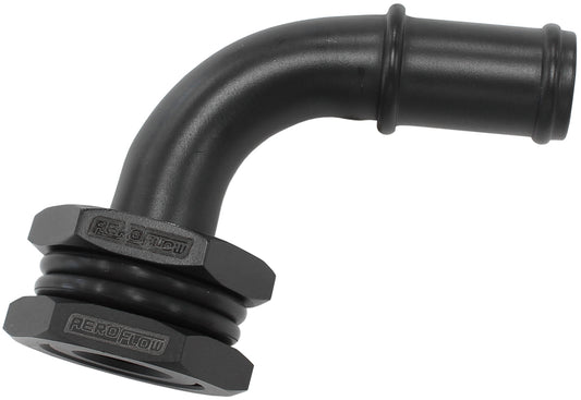 Aeroflow AF463-31 BULKHEAD 90 TURBO DRAIN 5/8 BARB OIL PAN SUMP ADAPTER