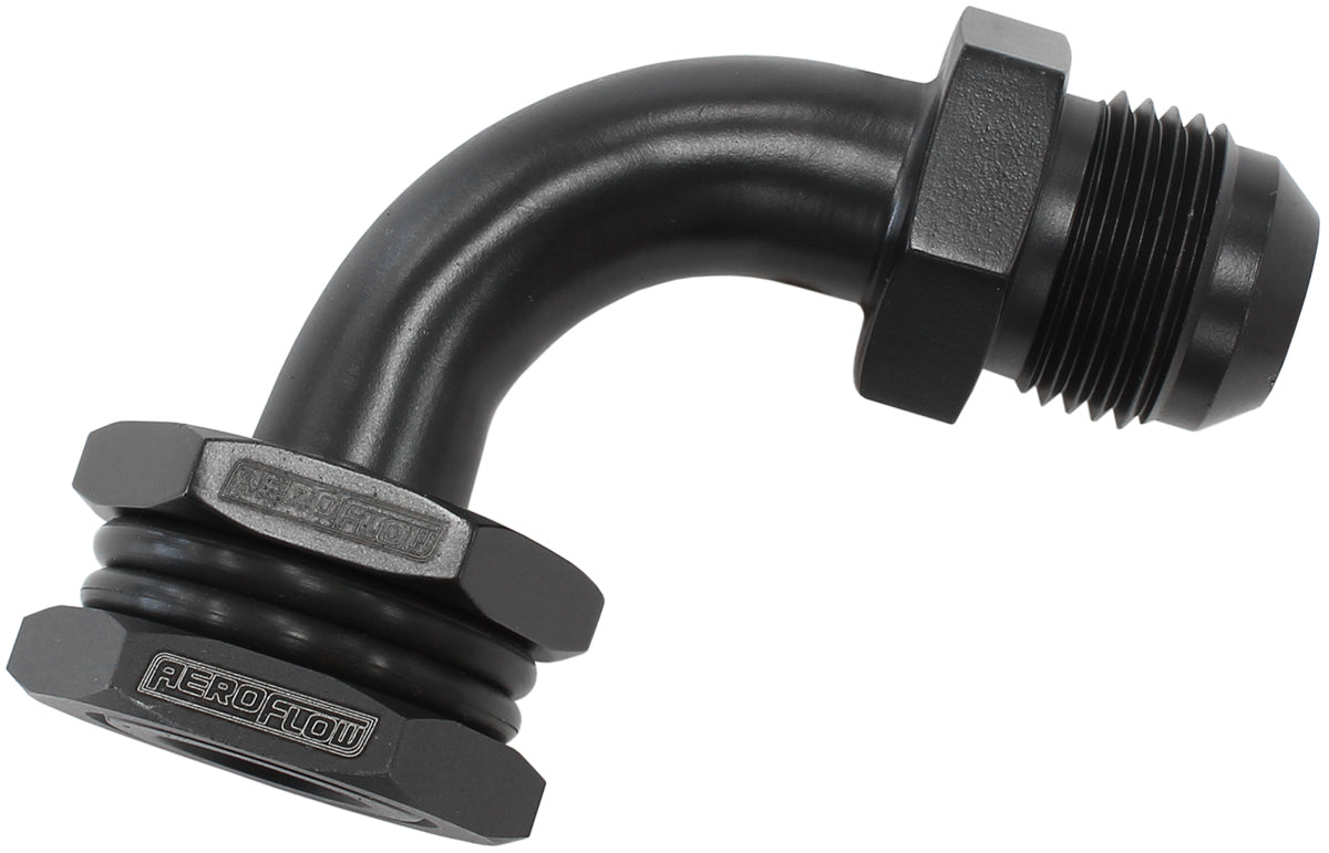Turbo Drain Bulkhead (90Â° With -10AN Male)