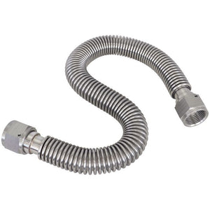 Aeroflow AF463-43 -12AN Flexible Turbo Drain Hose, 500mm Long 304 Stainless Steel. 19.5" (500mm) Overall Length