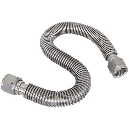 Aeroflow AF463-43 -12AN Flexible Turbo Drain Hose, 500mm Long 304 Stainless Steel. 19.5" (500mm) Overall Length